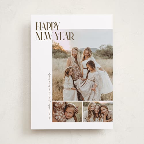 This is a cocoa holiday photo cards with standard by chocomocacino called bucheron printing on recycled smooth signature in standard
