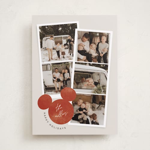 This is a cherry holiday photo cards with standard by Pixel and Hank called snapshots printing on recycled smooth signature in standard