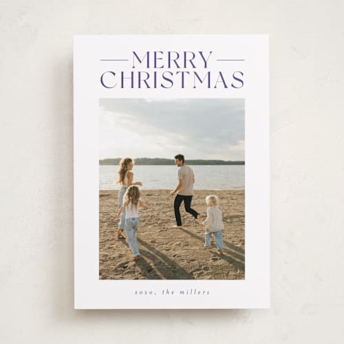 This is a sugar plum holiday photo cards with standard by Darryl Don Doctor called red printing on recycled smooth signature in standard