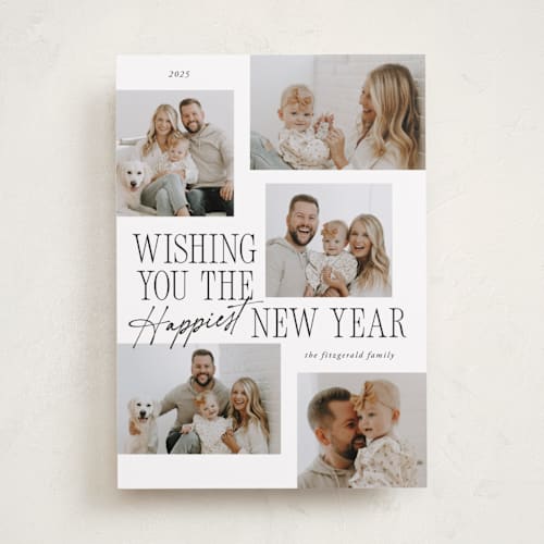 This is a coal holiday photo cards with standard by Jackie Crawford called quill pen five printing on recycled smooth signature in standard