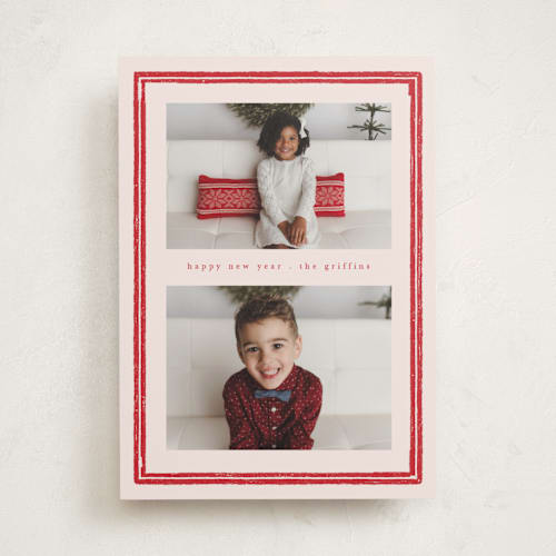This is a candy holiday photo cards with standard by Corinne Malesic called perfectly framed printing on recycled smooth signature in standard