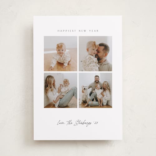 This is a snow holiday photo cards with standard by Pippa Shaw called four printing on recycled smooth signature in standard