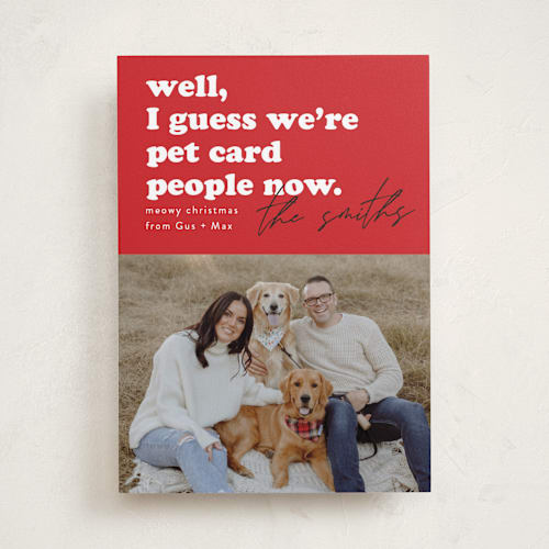 This is a rovers ball holiday photo cards with standard by Erin L. Wilson called pet card people printing on recycled smooth signature in standard