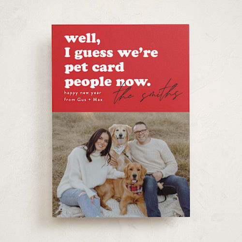 This is a rovers ball holiday photo cards with standard by Erin L. Wilson called pet card people printing on recycled smooth signature in standard