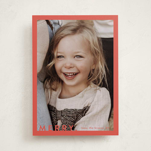 This is a holly holiday photo cards with standard by Kasia Labocki called the portrait printing on recycled smooth signature in standard