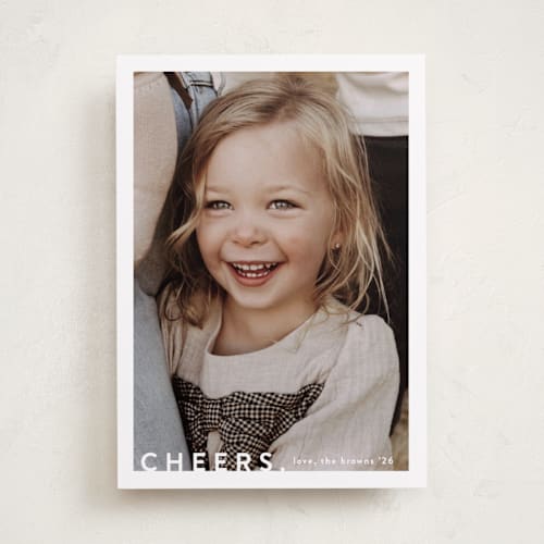 This is a snow holiday photo cards with standard by Kasia Labocki called the portrait printing on recycled smooth signature in standard