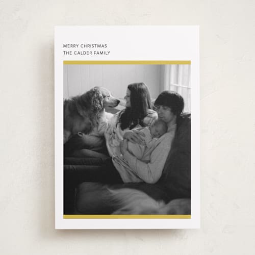 This is a candied lemon holiday photo cards with standard by Annie Clark called zine printing on recycled smooth signature in standard