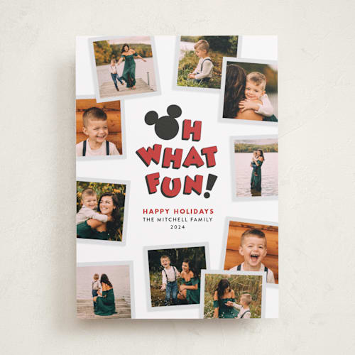 This is a sugar holiday photo cards with standard by Jessie Steury called disney's mickey mouse fun printing on recycled smooth signature in standard