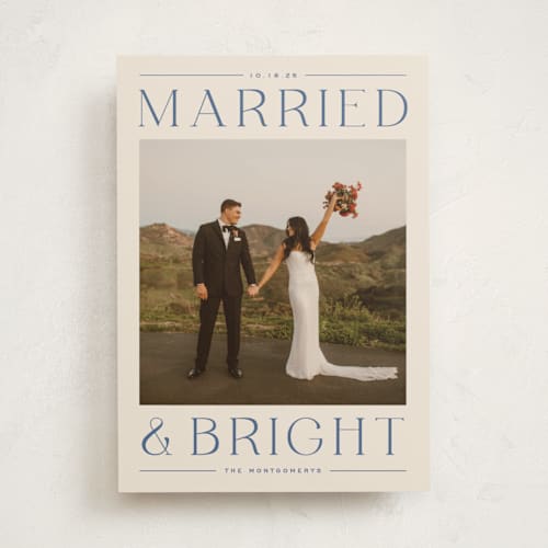 This is a glacier holiday photo cards with standard by Ekko Studio called happy headlines printing on recycled smooth signature in standard