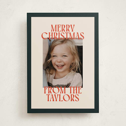 This is a mistletoe holiday photo cards with standard by Ekko Studio called cheerful stack printing on recycled smooth signature in standard