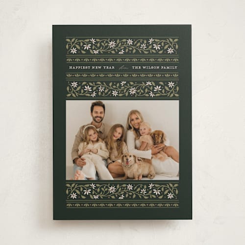 This is a evergreen holiday photo cards with standard by Erin L. Wilson called fair isle printing on recycled smooth signature in standard