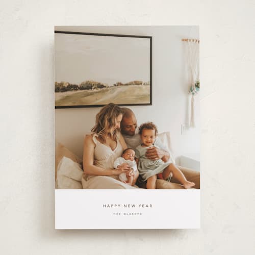 This is a snow holiday photo cards with standard by chocomocacino called konpeito printing on recycled smooth signature in standard
