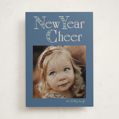 This is a frost holiday photo cards with standard by Baumbirdy called nostalgia printing on recycled smooth signature in standard