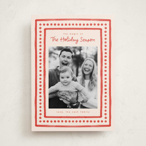 This is a spice holiday photo cards with standard by Megan Cash called textiles printing on recycled smooth signature in standard