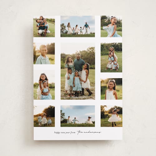 This is a snow holiday photo cards with standard by Angela Garrick called holiday yearbook printing on recycled smooth signature in standard