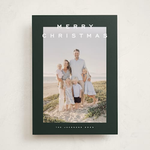 This is a emerald holiday photo cards with standard by Nicole Walsh called air printing on recycled smooth signature in standard