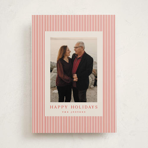 This is a cinnamon holiday photo cards with standard by Kristie Kern called the prep printing on recycled smooth signature in standard