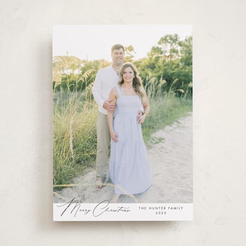 This is a snow holiday photo cards with standard by Nicoletta Savod called glamour printing on recycled smooth signature in standard