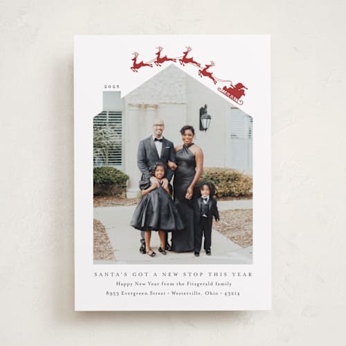 This is a rudolph holiday photo cards with standard by Heather Schertzer called new stop printing on recycled smooth signature in standard