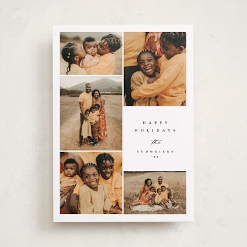This is a snow holiday photo cards with standard by Carolyn Nicks called photo surround printing on recycled smooth signature in standard