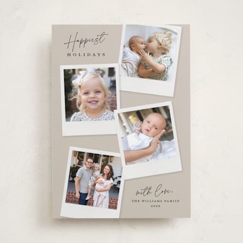 This is a dune holiday photo cards with standard by Kerry Doyle called instant elegance printing on recycled smooth signature in standard