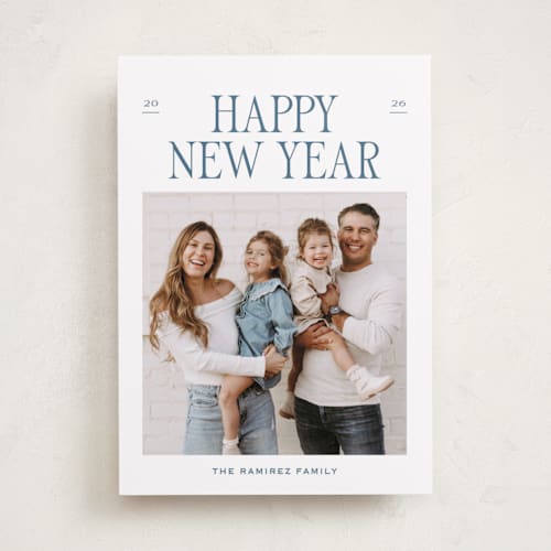 This is a cornflower holiday photo cards with standard by chocomocacino called ladotyri printing on recycled smooth signature in standard