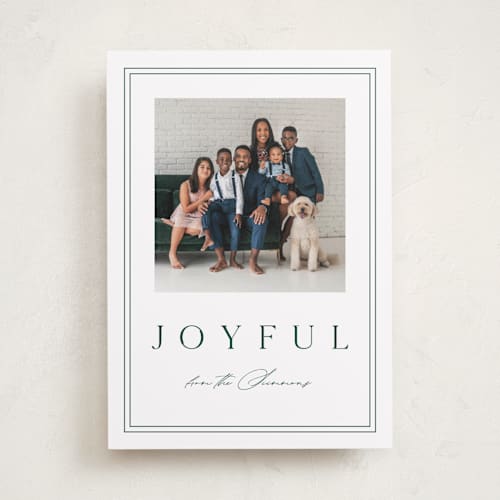 This is a pine kwanzaa cards with standard by Stacey Meacham called simple grace printing on recycled smooth signature in standard