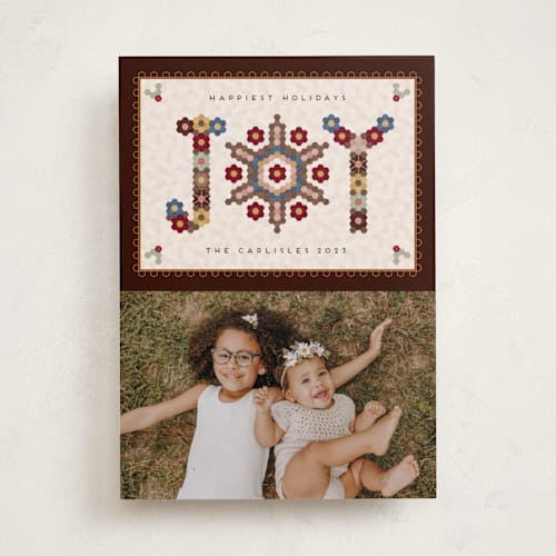 This is a walnut met with standard by Erica Krystek called joy quilt printing on recycled smooth signature in standard
