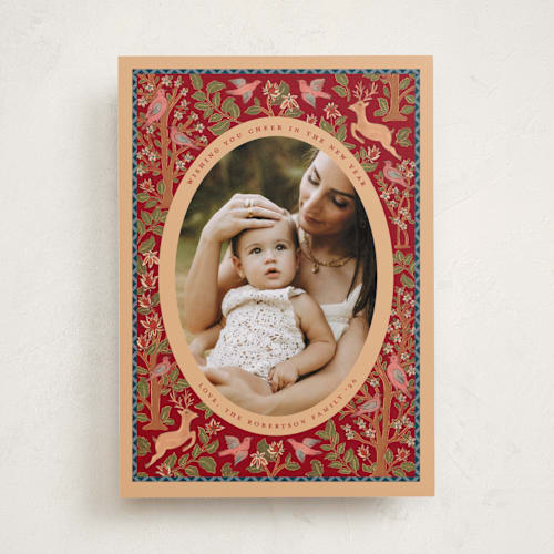 This is a mulled wine met with standard by Creo Study called holiday flora and fauna printing on recycled smooth signature in standard