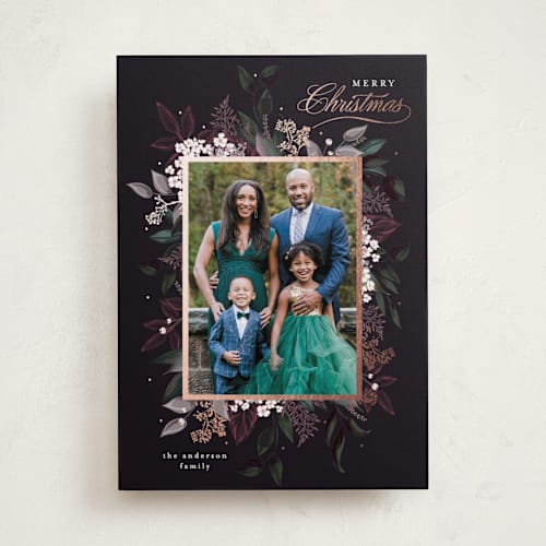 This is a amethyst met with foil pressed by Susan Moyal called emerald vines printing on recycled smooth signature in standard