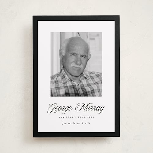 This is a charcoal memorial cards with standard by Pati Cascino called nouvelle printing on recycled smooth signature in standard