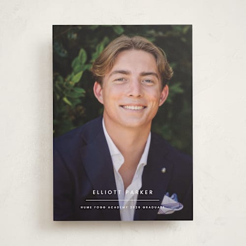 This is a cloud graduation announcements with standard by Sara Hicks Malone called layne printing on recycled smooth signature in standard