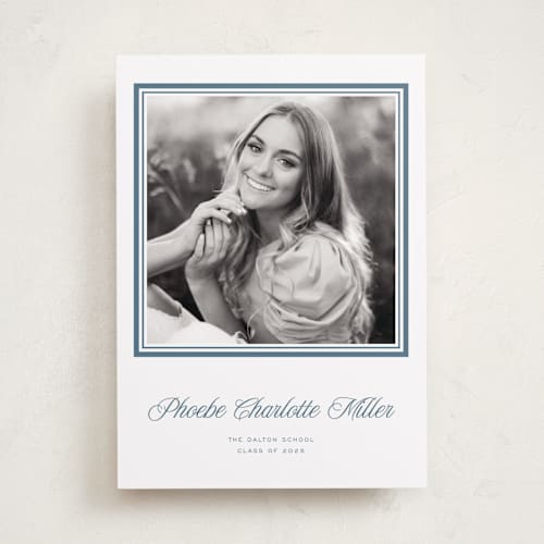 This is a winterberry graduation announcements with standard by Blustery August called lauren printing on recycled smooth signature in standard