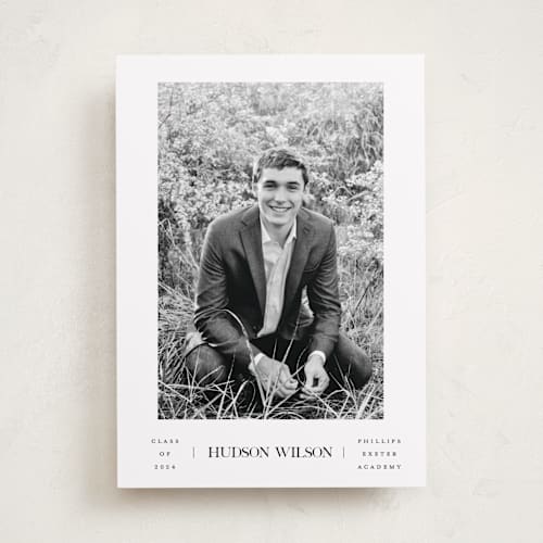 This is a onyx graduation announcements with standard by Benita Crandall called collegiate printing on recycled smooth signature in standard