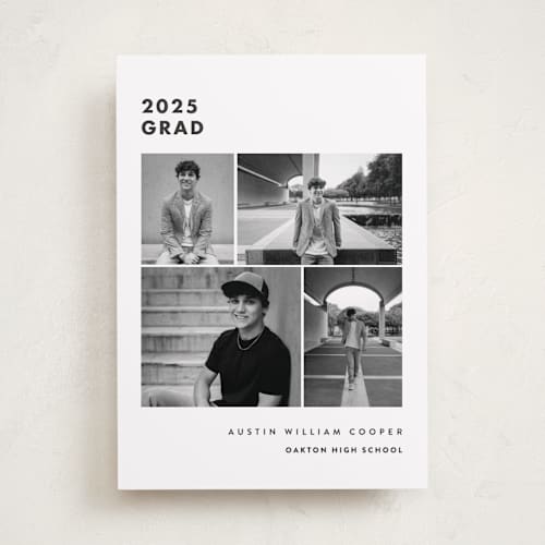 This is a storm cloud graduation announcements with standard by Olivia Raufman called fourth quarter printing on recycled smooth signature in standard