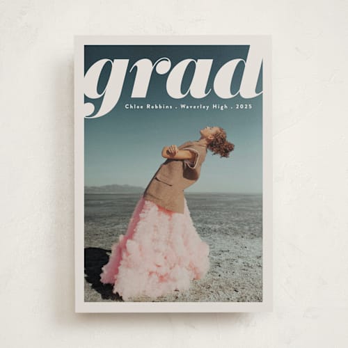 This is a mist graduation announcements with standard by Gwen Bedat called the cover printing on recycled smooth signature in standard