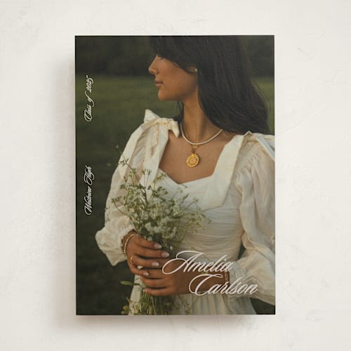 This is a cloud graduation announcements with standard by Cleghorn Creative called classic pop printing on recycled smooth signature in standard