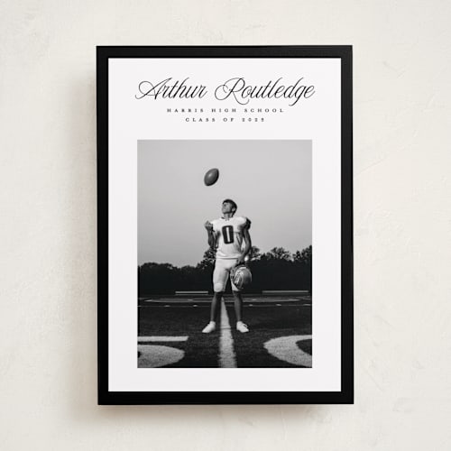 This is a nero graduation announcements with standard by Pati Cascino called silo printing on recycled smooth signature in standard