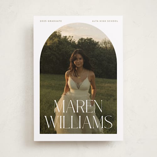 This is a cotton graduation announcements with standard by Robert and Stella called in vogue printing on recycled smooth signature in standard