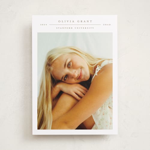 This is a sparrow graduation announcements with standard by Alexandra Cohn called compass printing on recycled smooth signature in standard