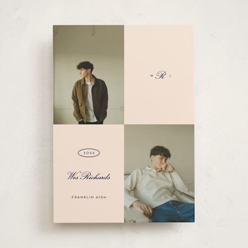 This is a ocean graduation announcements with standard by Rachel Cassel called the quadrant printing on recycled smooth signature in standard