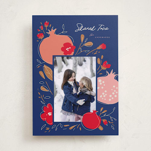 This is a sea rosh hashanah cards by samovilka called shanahtova printing on recycled smooth signature in standard