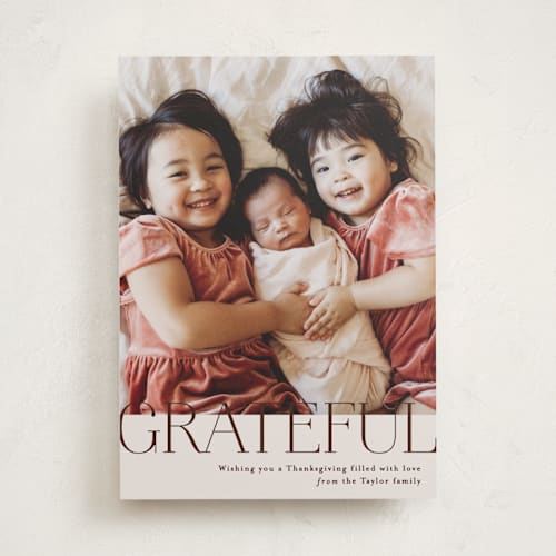 This is a coffee thanksgiving cards invitations with standard by Alethea and Ruth called baseline printing on recycled smooth signature in standard