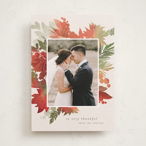 This is a harvest thanksgiving cards invitations with standard by Eric Clegg called holiday bouquet printing on recycled smooth signature in standard