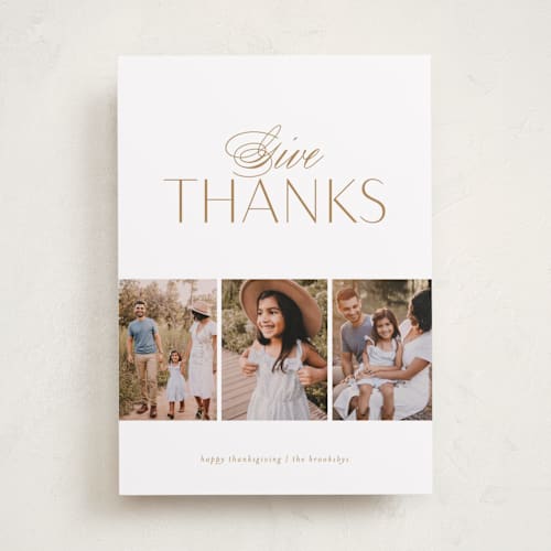 This is a cornmeal thanksgiving cards invitations with standard by Erin L. Wilson called breathe printing on recycled smooth signature in standard