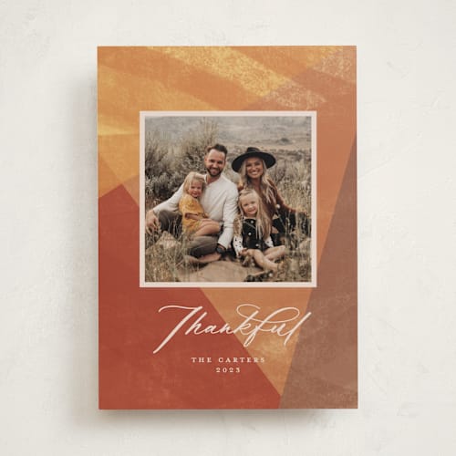 This is a harvest thanksgiving cards invitations with standard by Heather Cairl called angles printing on recycled smooth signature in standard