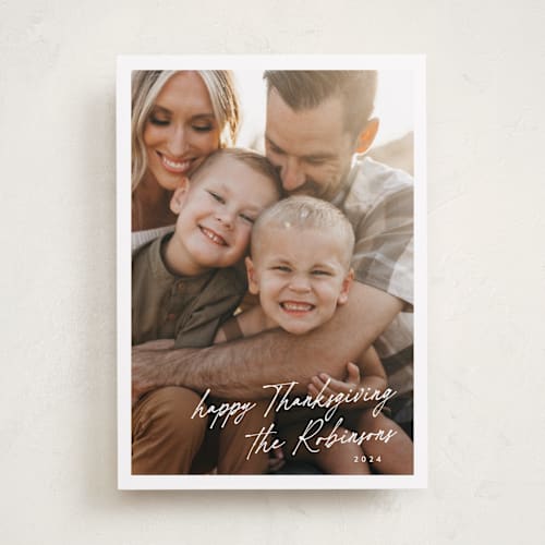 This is a pecan pie thanksgiving cards invitations with standard by Tamara Hilje called autograph printing on recycled smooth signature in standard
