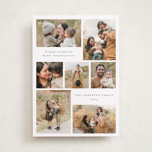 This is a winter thanksgiving cards invitations with standard by Emily Betts called yearly seven printing on recycled smooth signature in standard