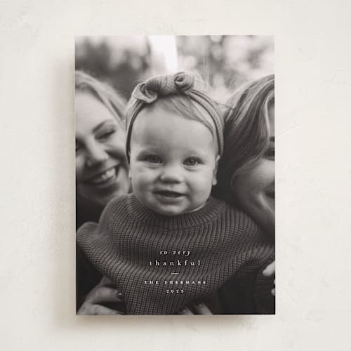 This is a cotton thanksgiving cards invitations with standard by Heather Cairl called simple thanks printing on recycled smooth signature in standard