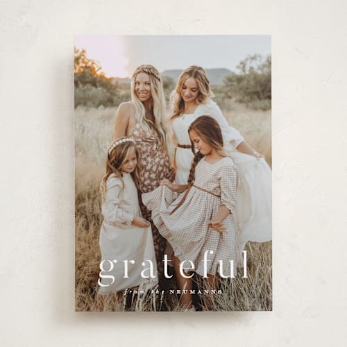 This is a cotton thanksgiving cards invitations with standard by Sara Hicks Malone called homesong printing on recycled smooth signature in standard